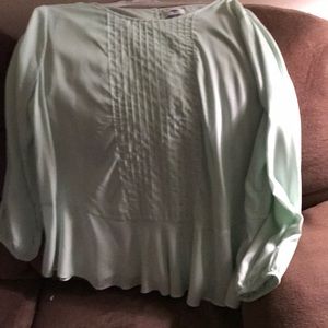 Light green blouse long sleeves